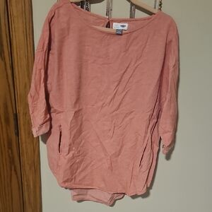 Old Navy Women's Dusty Coral Button-Back Tunic